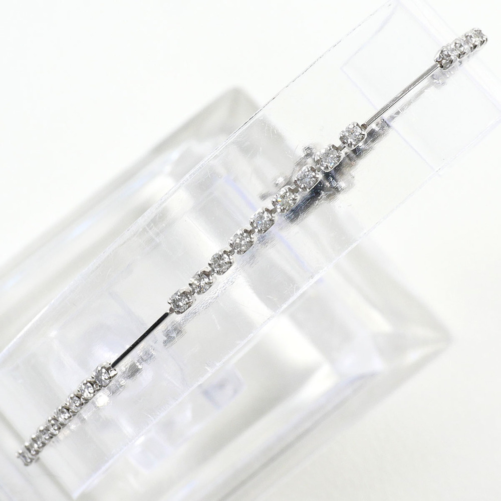 VINTAGE Silver Diamond Charm Bracelet